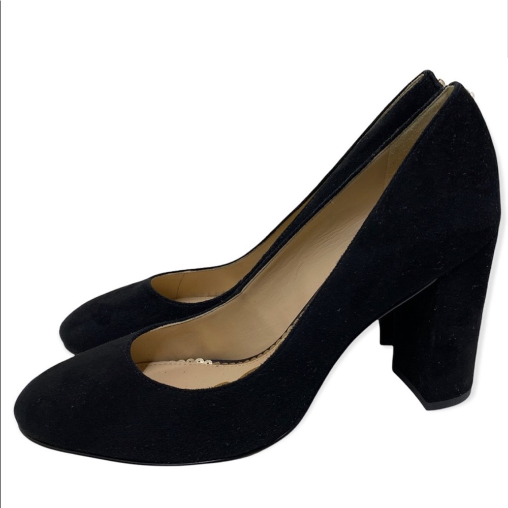 Sam Edelman Black Suede Leather Stillson Heeled Pumps Women's Size 8
